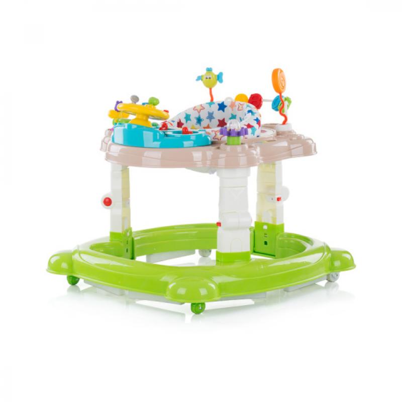 Chipolino Joya Lux 4 in 1 Loopstoel 360° Draaibaar Opvouwbaar Groen