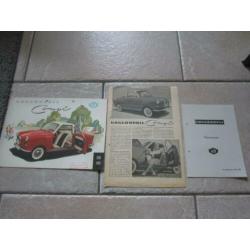 Goggomobil Coupe brochure folder 1959 plus extra !