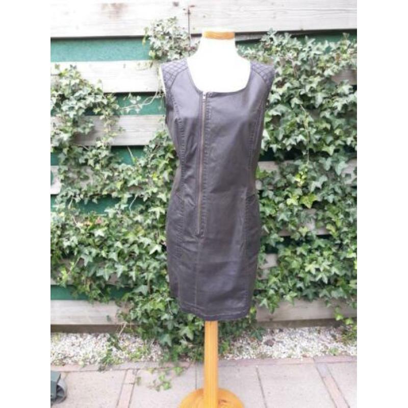• Geisha jurk/tuniek voor 40-42 in bruin waxed stof, nieuw.