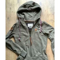 Stoere Naketano jumpsuit onesie overall maat M legergroen