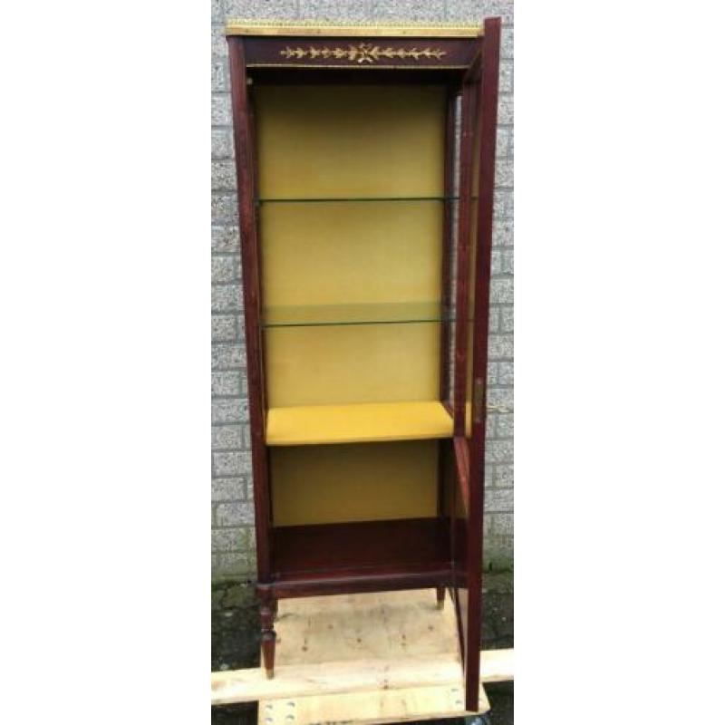 0800b Vintage mahonie vitrine