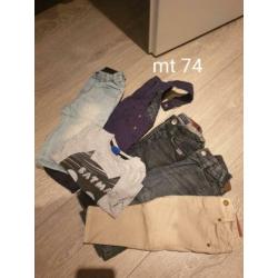 Baby jongenskleding, babypakket maat 62,68,74