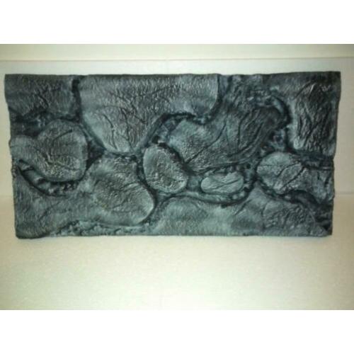 3D Achterwand 100x50cm Rock/ Dark Grey