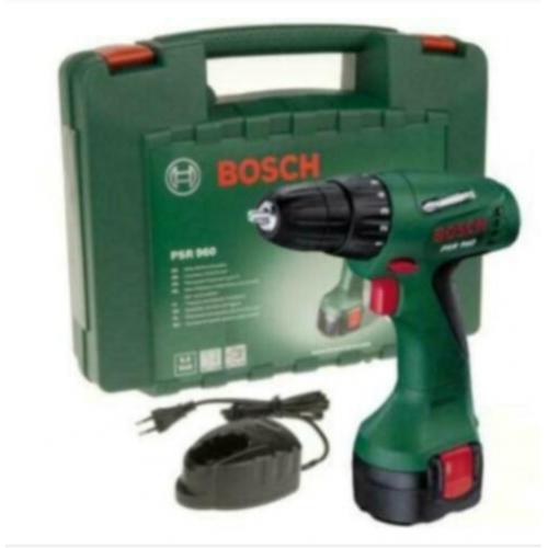 Accu boormachine van Bosch PSR 960 + bits/borenset.