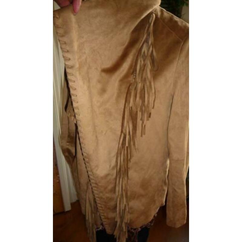 Suedine ibiza boho festival jasje maat 42 m l