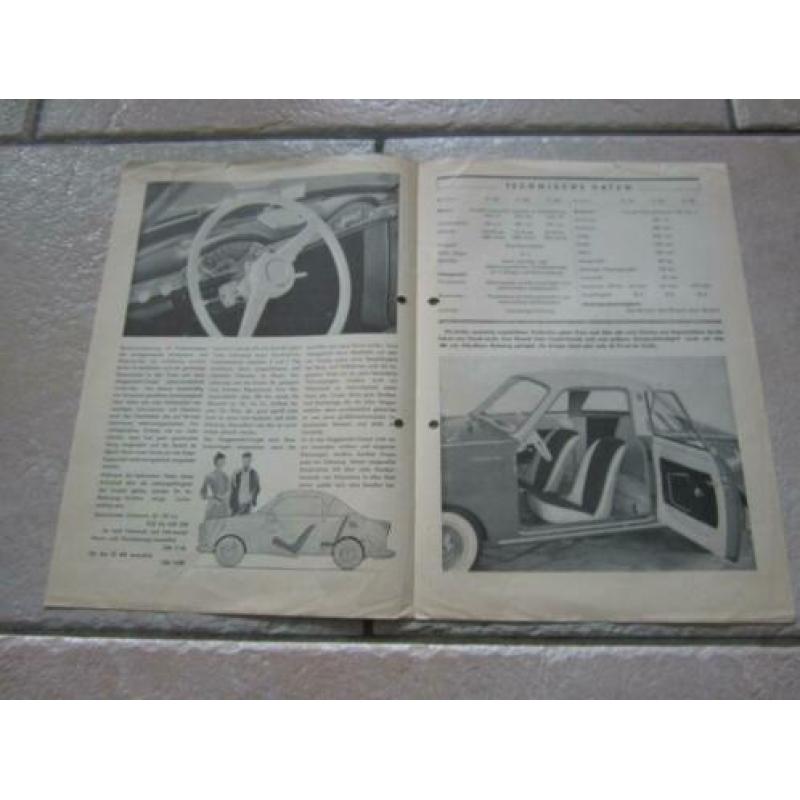 Goggomobil Coupe brochure folder 1959 plus extra !