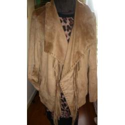 Suedine ibiza boho festival jasje maat 42 m l