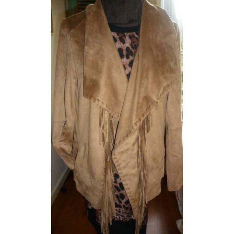 Suedine ibiza boho festival jasje maat 42 m l