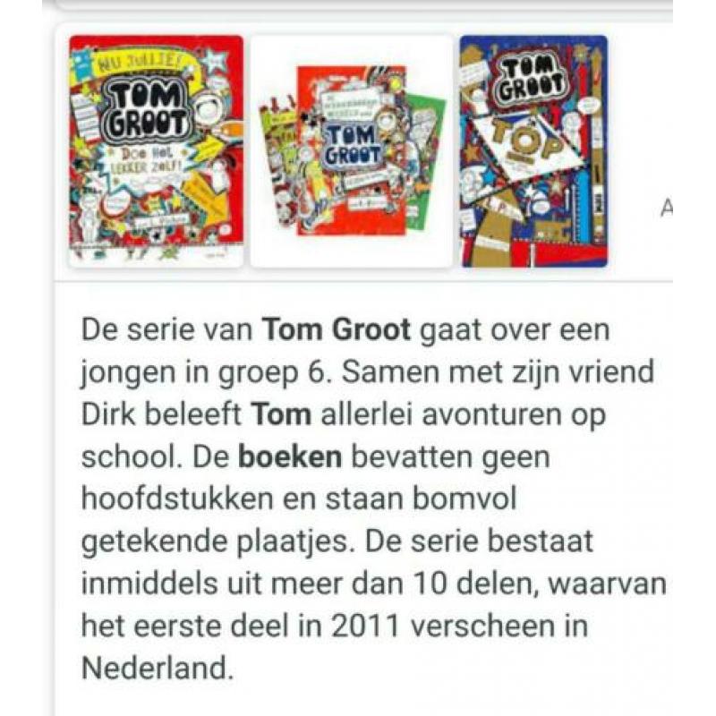 Tom groot 3 kinderboeken