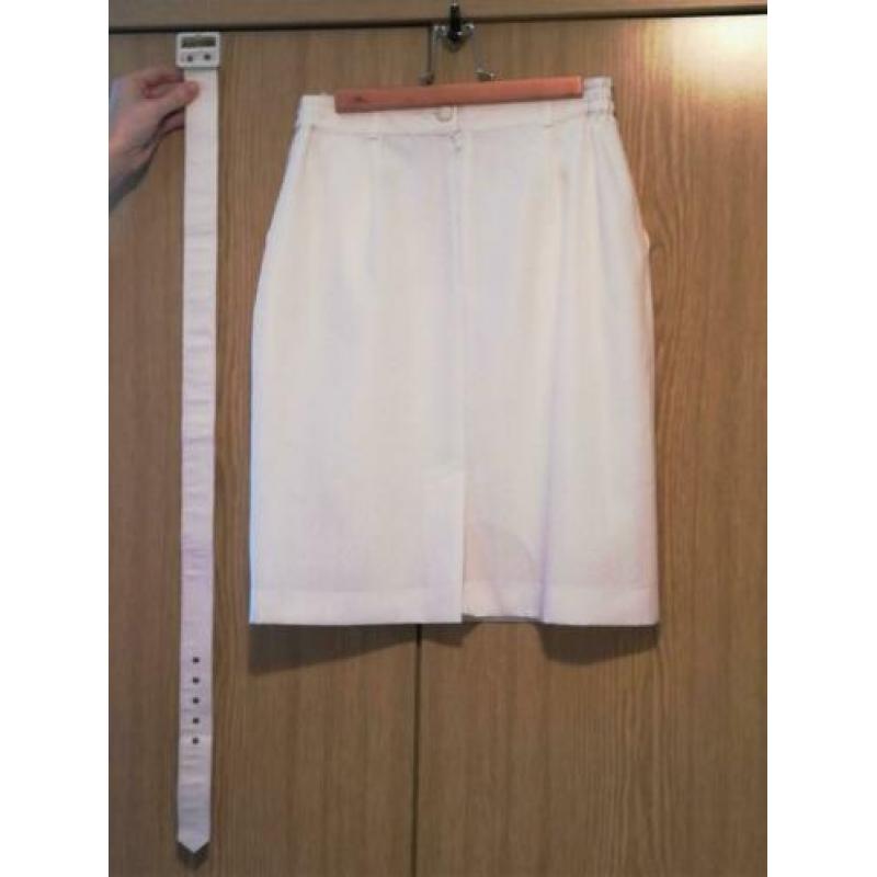 Blazer geel / wit met witte rok - nieuw