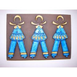 Gesigneerde plaquette vintage keramiek Deens Design jaren 60