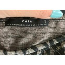 Panterprint/leopard top ZARA lange mouw maat S