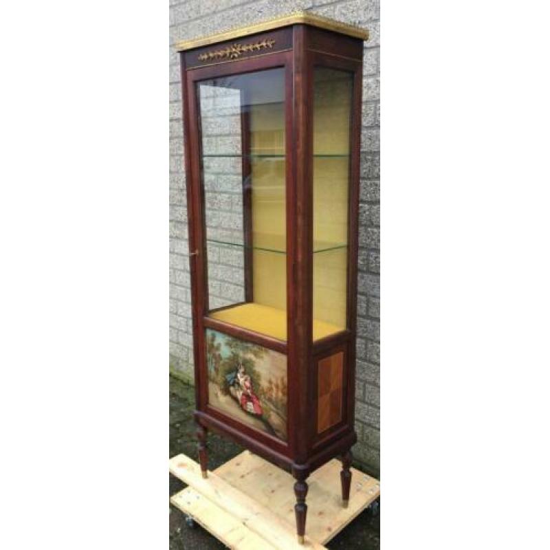 0800b Vintage mahonie vitrine