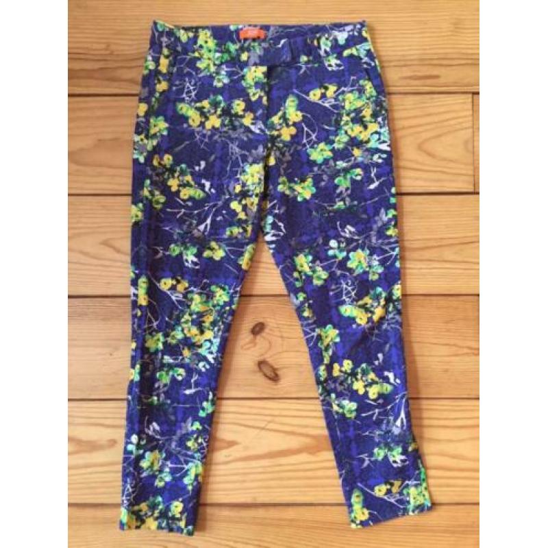 Joe Fresh size 8 pantalon paarse gele groene bloemen 38 egf