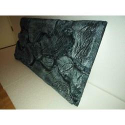 3D Achterwand 100x50cm Rock/ Dark Grey
