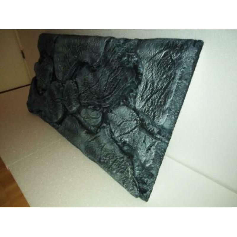 3D Achterwand 100x50cm Rock/ Dark Grey