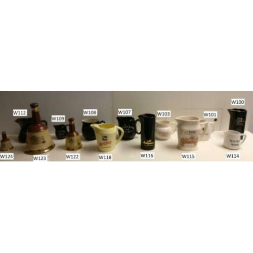 Diverse schitterende whisky kannen