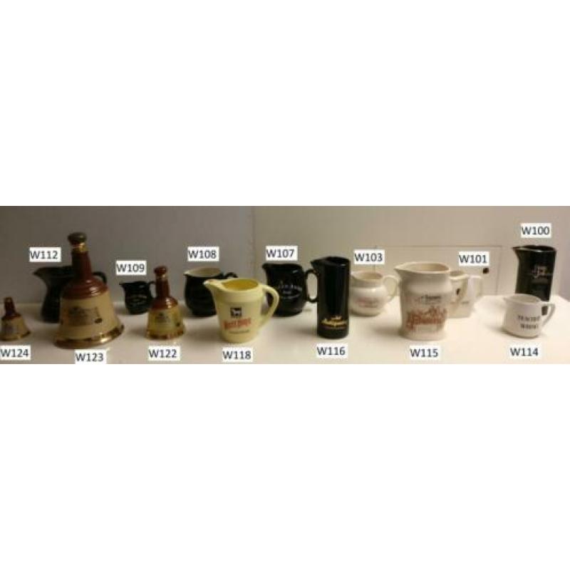 Diverse schitterende whisky kannen