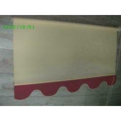 rolgordijn klein maat 118cm breed 112cm hoog geel donker ro