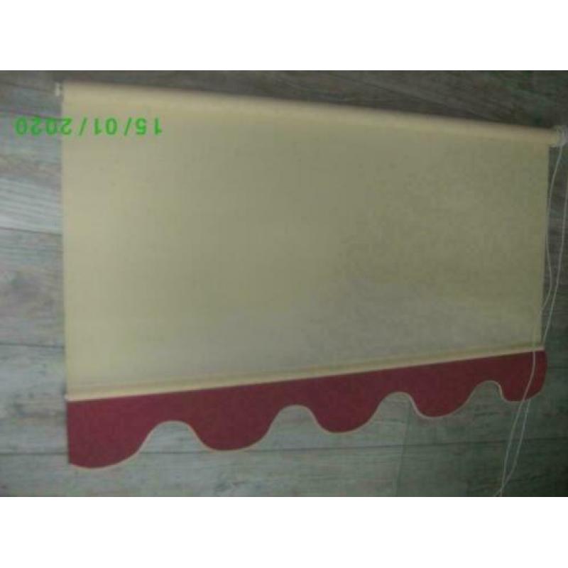 rolgordijn klein maat 118cm breed 112cm hoog geel donker ro