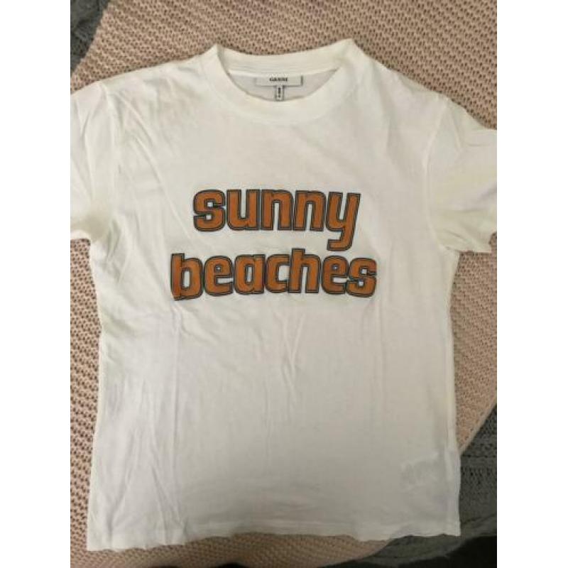 Ganni T-shirt sunny beaches 34 XS