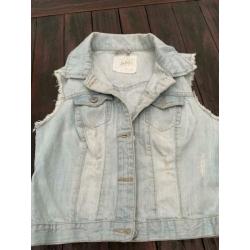 Spijkerjasje gilet maat 164 170 Denim & Co