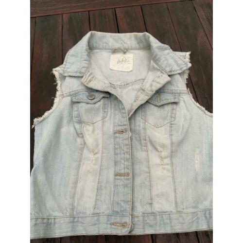 Spijkerjasje gilet maat 164 170 Denim & Co