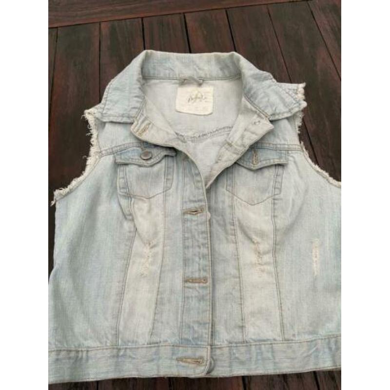 Spijkerjasje gilet maat 164 170 Denim & Co