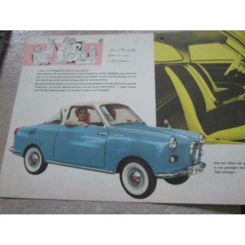 Goggomobil Coupe brochure folder 1959 plus extra !
