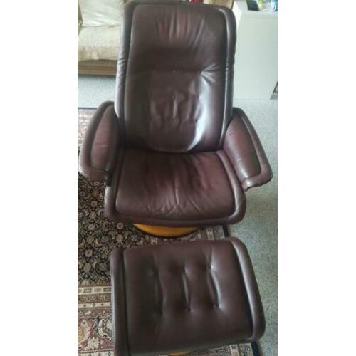 Stressless fauteuil donker aubergine