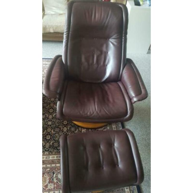 Stressless fauteuil donker aubergine