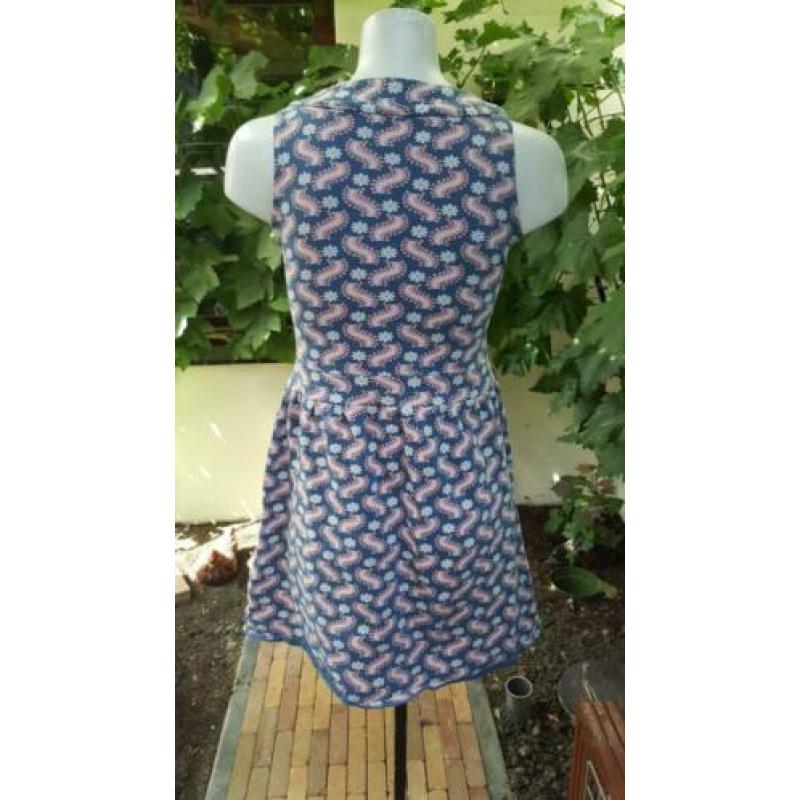 ZGAN blauw roze SISSY BOY retro jurkje mt S/XS 36/34, jurk
