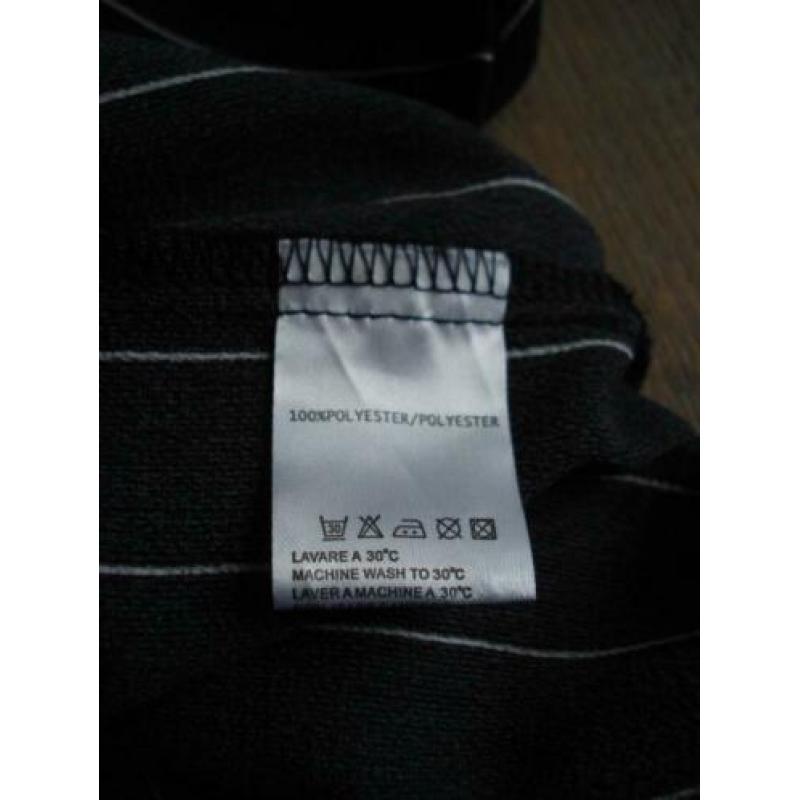 DAPHNEA zwarte krijtstreep blouse NIEUW, maat L/M
