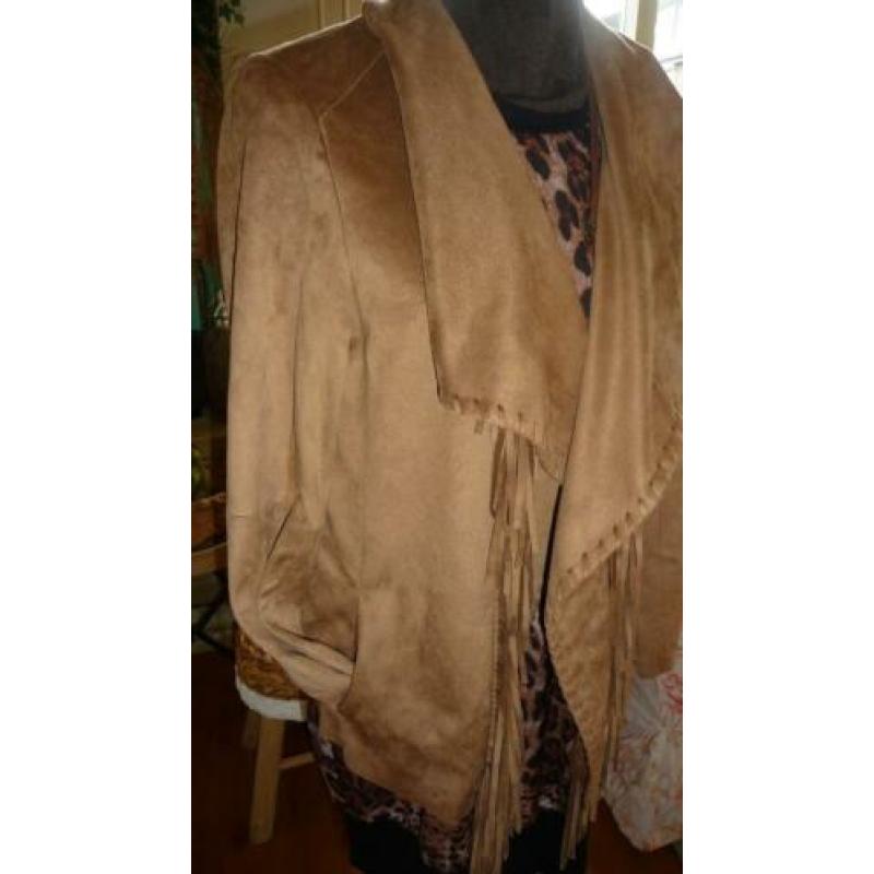 Suedine ibiza boho festival jasje maat 42 m l