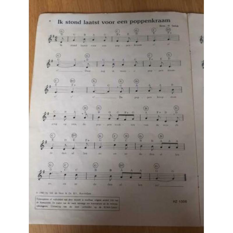 Eenvoudige bladmuziek kinderliedjes - keyboard/orgel/piano