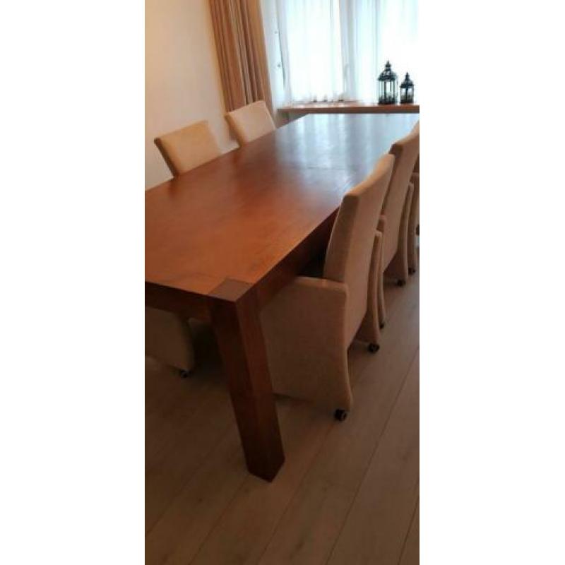 Eettafel inclusief 6 stoelen
