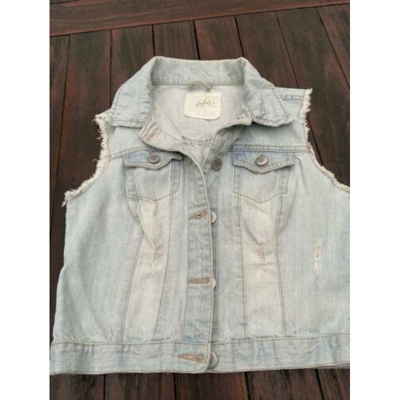 Spijkerjasje gilet maat 164 170 Denim & Co