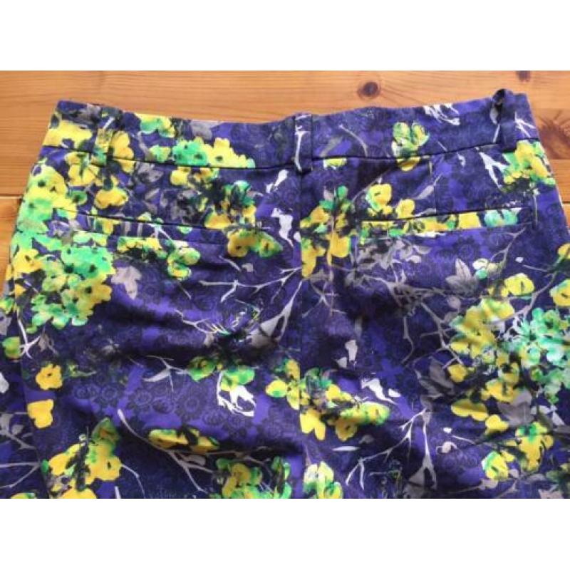 Joe Fresh size 8 pantalon paarse gele groene bloemen 38 egf