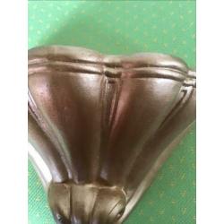 Console 19 cm br 10 cm hoog terra cotta steen golf patroon