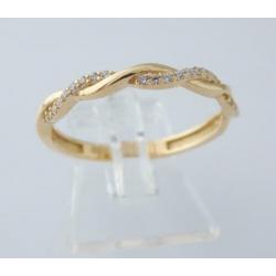 14 karaat Gouden Dames Ring witte Saffieren M18.5