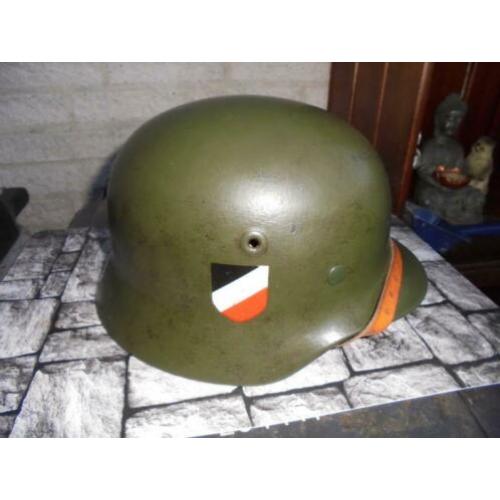 wo2 Duitse M40 helm maat Q 64=Ned.maat 56/57 uit Museum