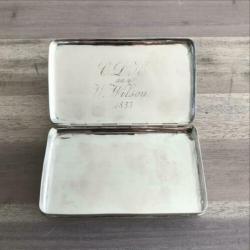 Zilveren tabaksdoos (11x6.5x2.1 cm)