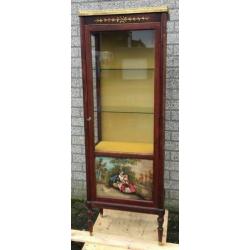 0800b Vintage mahonie vitrine
