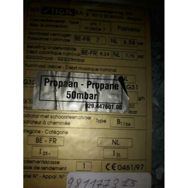 Gaskachel butaan propaan