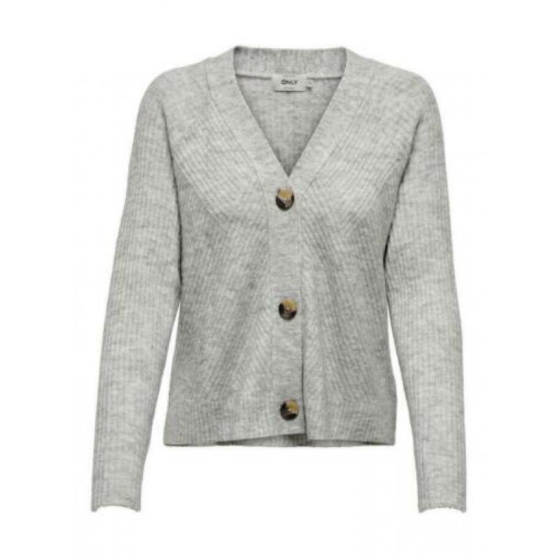 ONLY grijs vestje met knopen maat M. Nieuw!