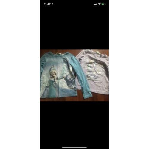 2 frozen disney topje van h&m in maat 134-140