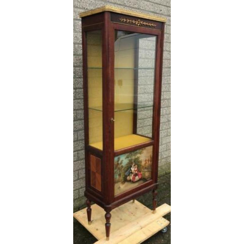 0800b Vintage mahonie vitrine