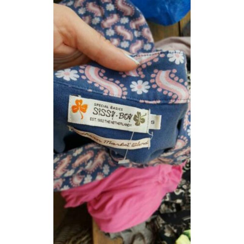 ZGAN blauw roze SISSY BOY retro jurkje mt S/XS 36/34, jurk