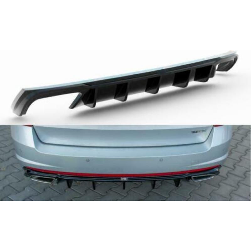 Achterlip spoiler diffuser lip - Skoda Octavia RS 13-