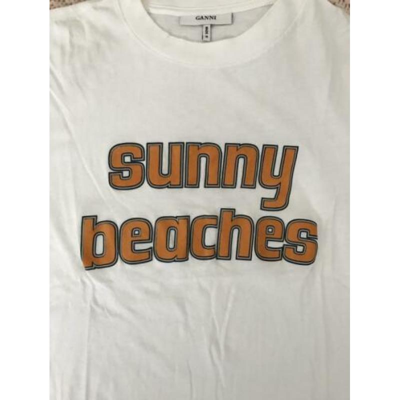 Ganni T-shirt sunny beaches 34 XS